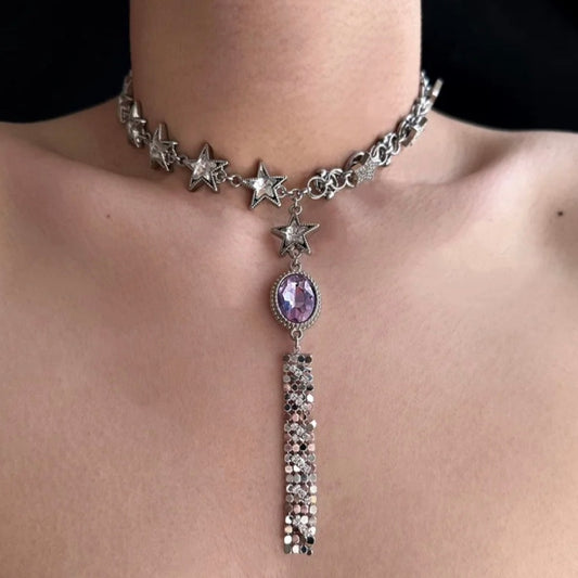 Vintage Star Necklace Y Necklace Choker Charm Jewelry for Women and Girls