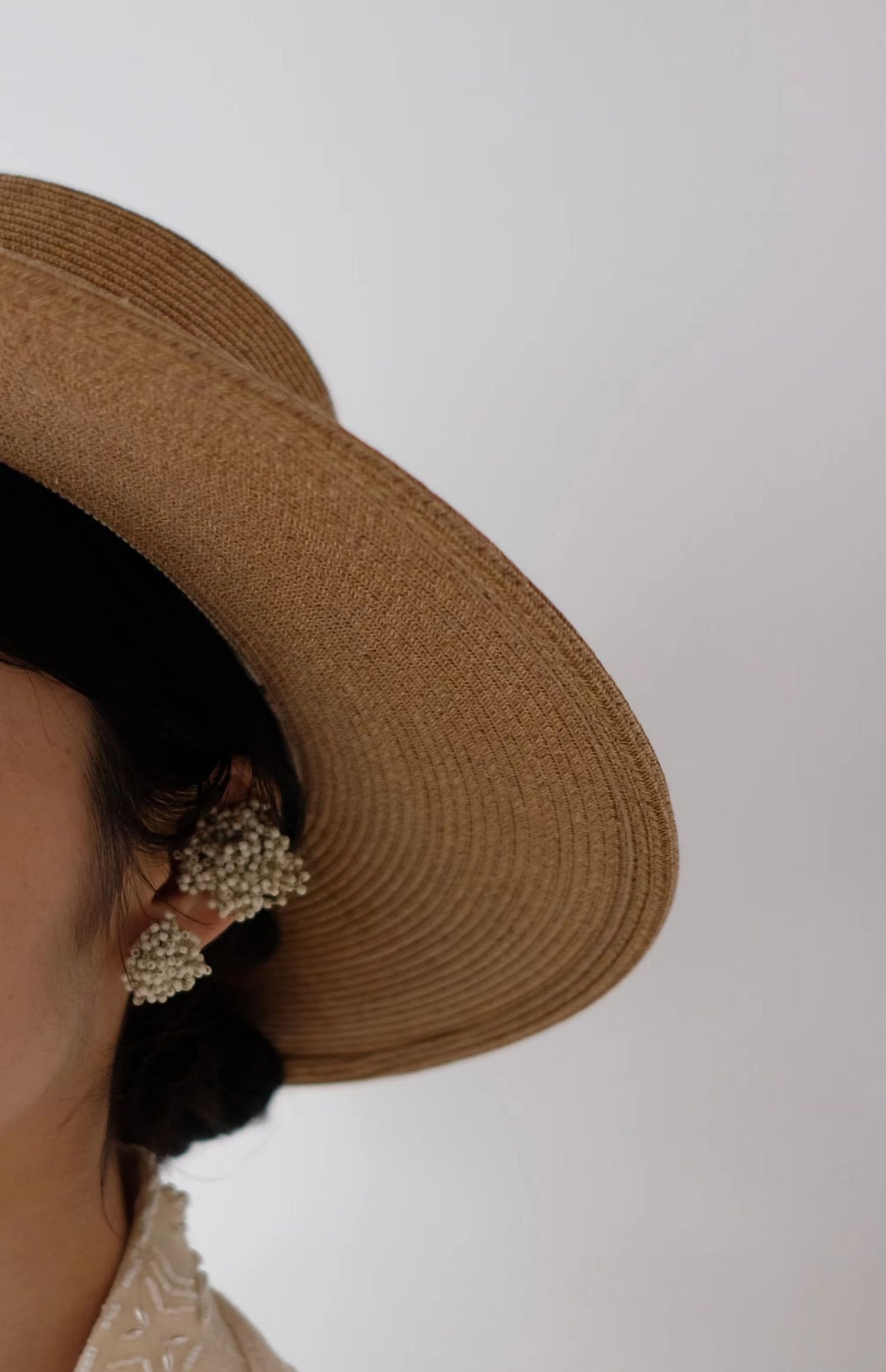 MoJone Handmade Original  Vintage Bead Sterling Green Earrings for Female