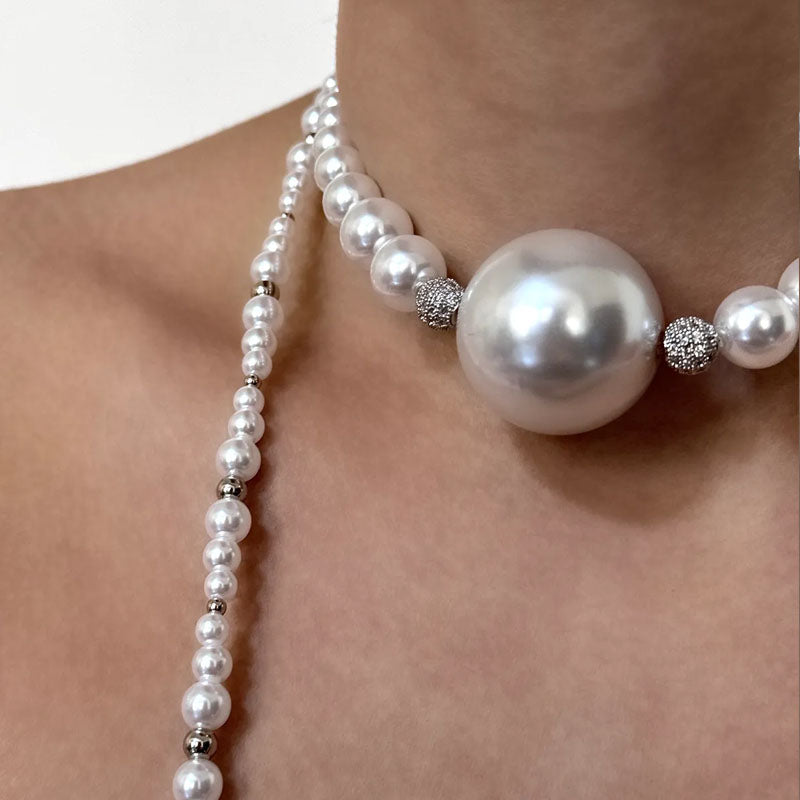 Retro Long Pearl Necklace for Costume Party Jewelry Perfect for Special Occasions