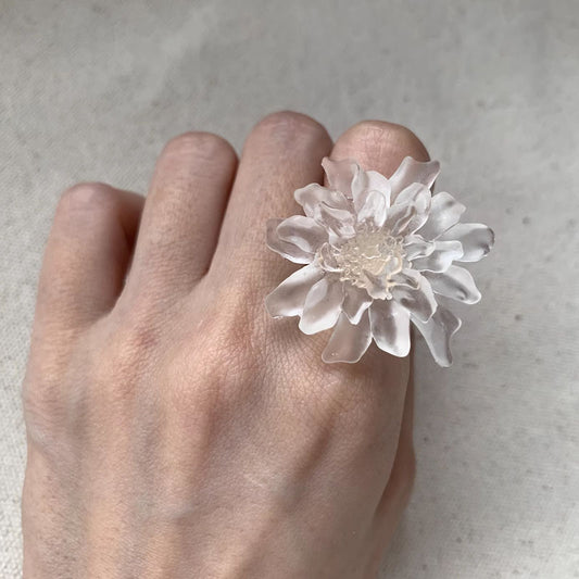 Bohemian Resin Flower Ring Unique Wedding Promise Finger Rings Fashion Exaggerated Comfort Fit Jewelry Gifts Birthday