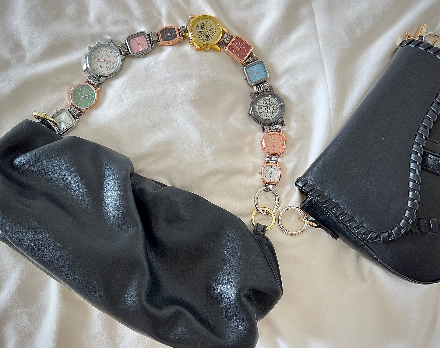 Conspicuous Bag Vintage Watch Dial Strap Heavily Engineered Saddle Bag Ins Dark Slanted Crossbody Watch Dial Bag
