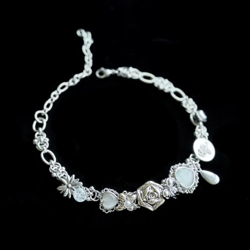 Vintage Metal Titanium Steel Handmade Y2k Necklace Choker for Women and Girls