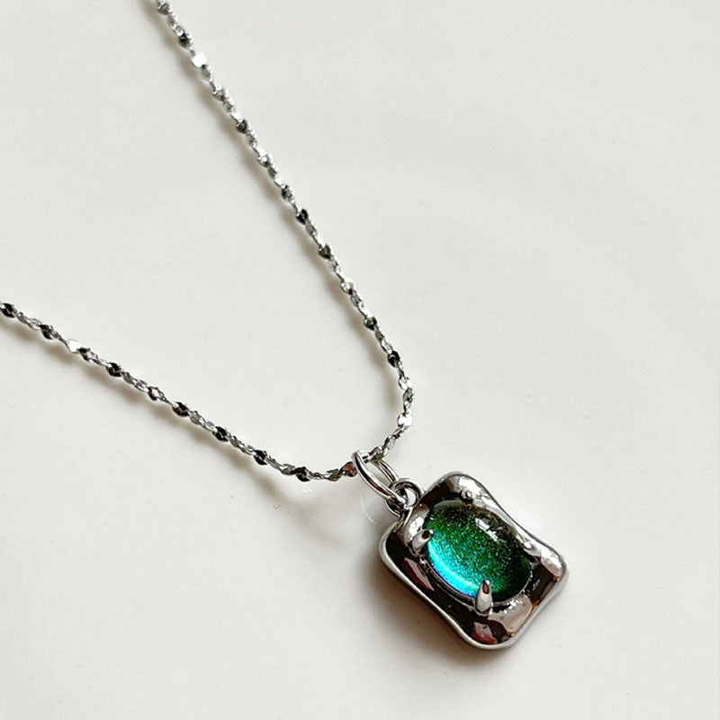 Vintage Necklaces for Women, Titanium Steel Chain Gemstones Pendant Necklace Jewelry Gifts for Women