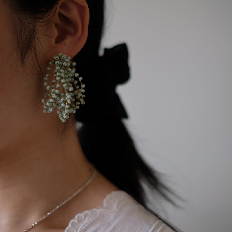 MoJone Handmade Original Vintage Bean-shape Crochet Earrings for Female