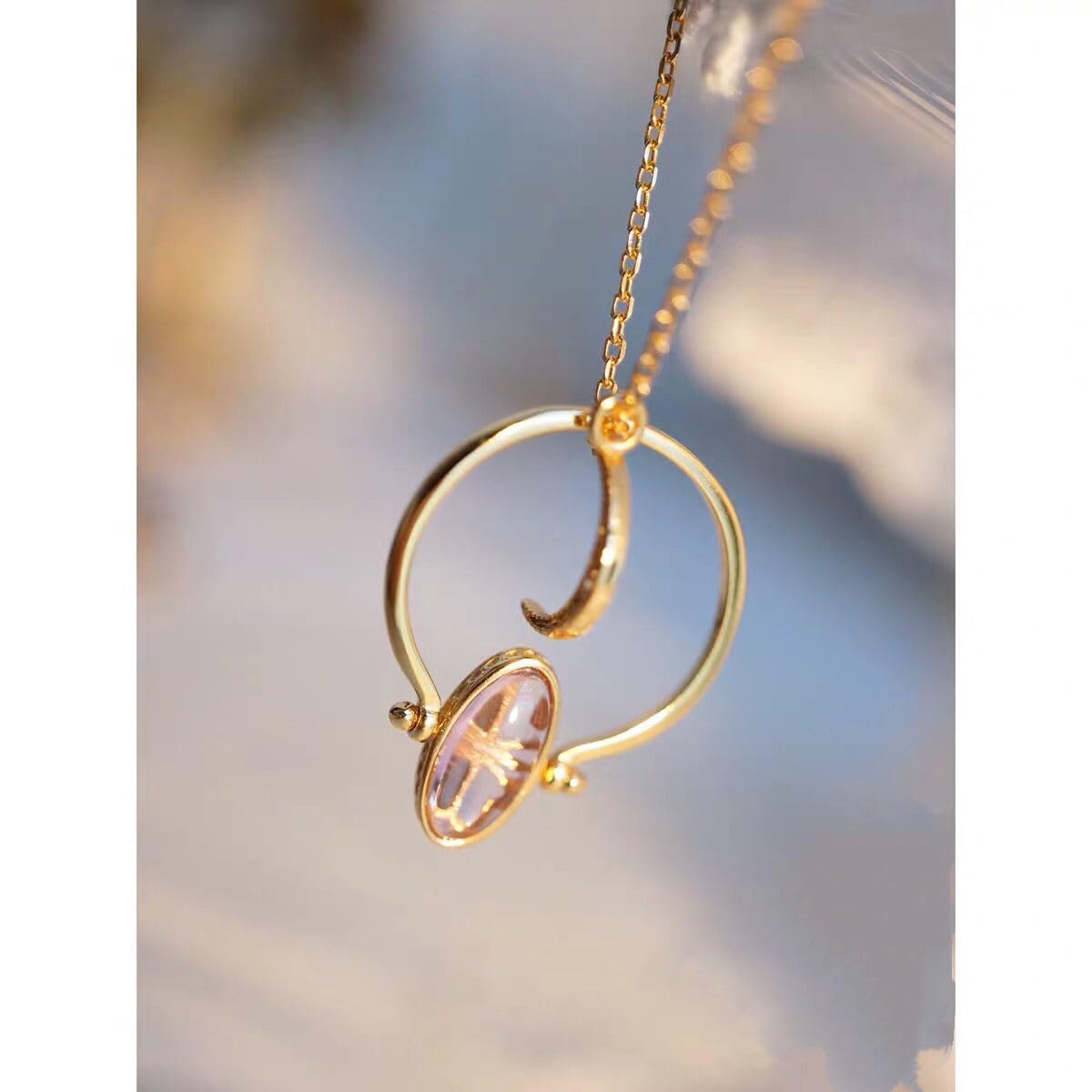 Amethyst Oval Ring Set in Gold and Purple color Design Amethyst Gemstone Ring,Reversible ring, Two ways to wear, Jewelry for Women