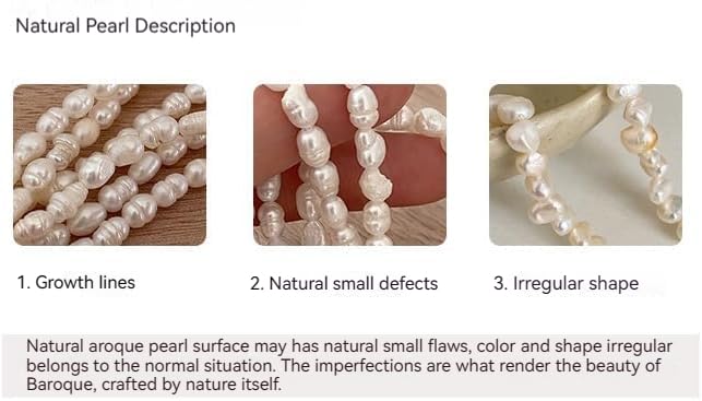 Natural Pearl Necklace and Bracelet Set, Irregular Shaped,18K Gold-Plated, Elegant Handcrafted Jewelry set for Women, Ideal Gift with box packaging, Daily Wear and Special Occasions