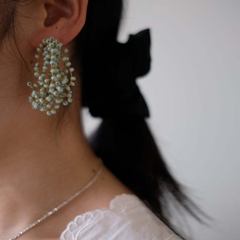 MoJone Handmade Original Vintage Bean-shape Crochet Earrings for Female