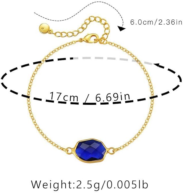 Brass Gold Plated Bracelet with Glass Diamond, Classic Bracelet for Women, 4 colors