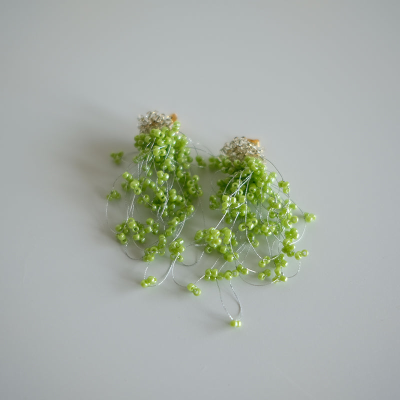 MoJone Handmade Original Bead Fringe Colorful Earrings and Clips for Female