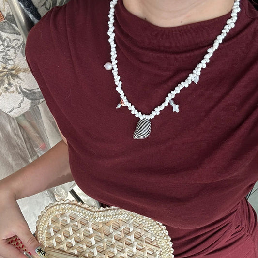 Simple style Conch Pendant Bohemian Necklace,Naturally Conch Necklace,Charm Seashell Choker Summer Ocean Beach Boho Jewelry For Women Men 