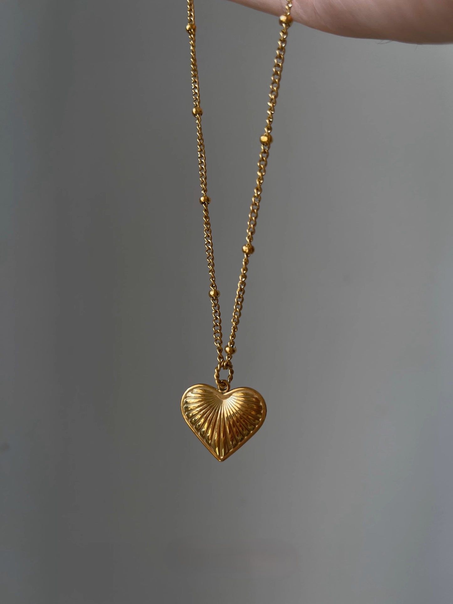 Vintage French Chic Delicate Pearl Heart-shaped Titanium Steel Layered Necklace