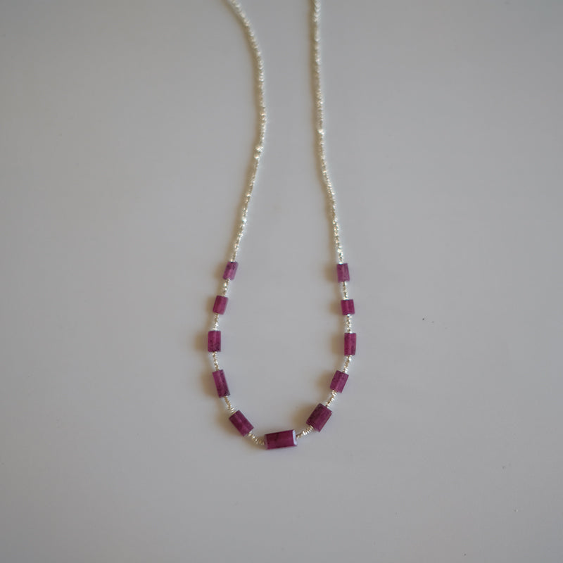 MoJone Handmade Oiginal Vintage Sapphire Necklace for Female