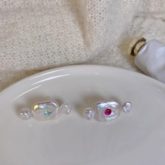 Niche Designed Sweet and Natural Baroque Pearl Candy Earring