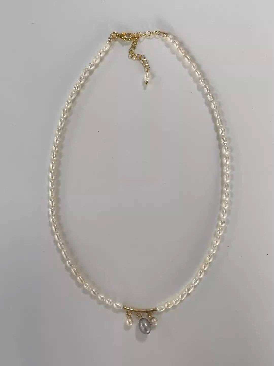 14K Gold-Filled Freshwater Pearl Beaded Heart Pendant Necklace, Elegant Accesory for Women