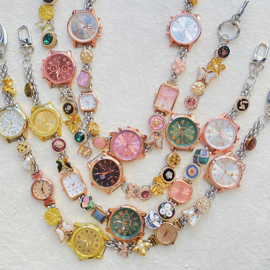 Vintage Colorful Button Watch Bag Strap