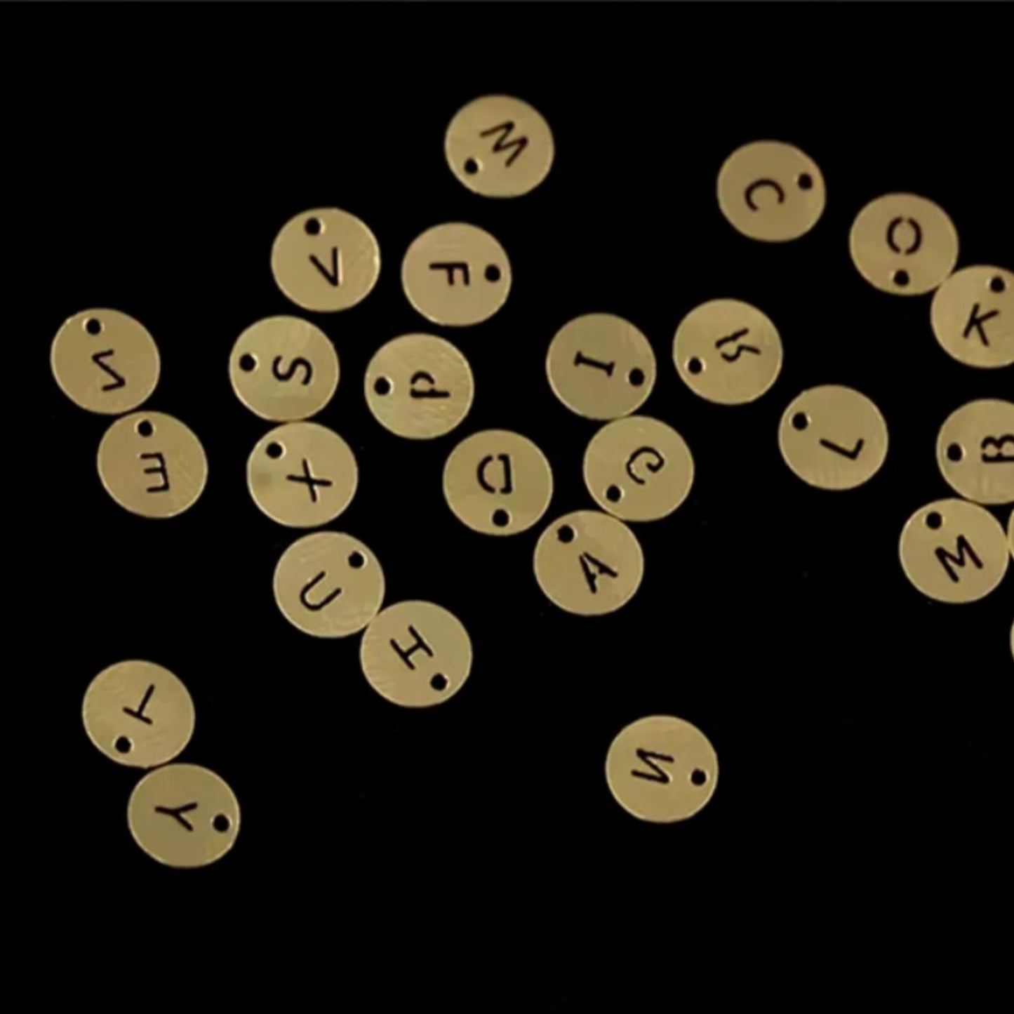 14K Gold-Plated Personalized Letter Pearl Ring Custom Elegance Size Adjustable