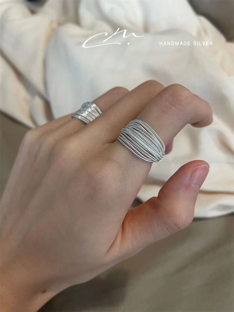 Sleek Line Art Adjustable Ring – Modern Open-End Fashion Jewelry