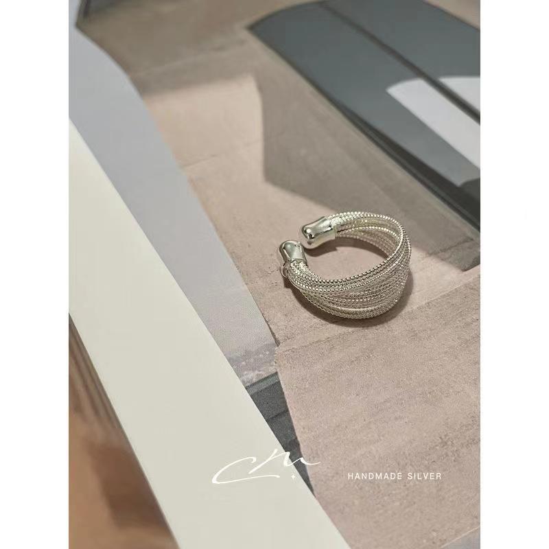 Sleek Line Art Adjustable Ring – Modern Open-End Fashion Jewelry
