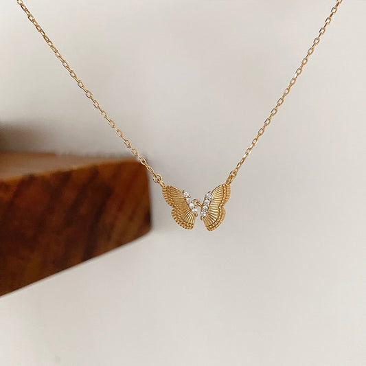 Butterfly Necklace for Women, Clavicle Chain with Stylish Design,Collarbone Necklace, Sweater chain