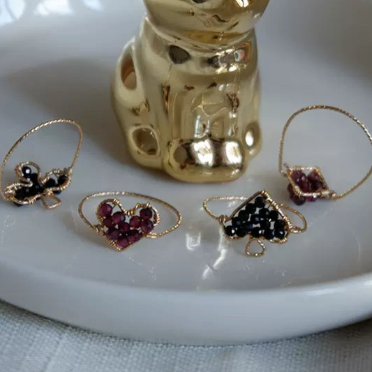 Vintage Poker Ring with Exquisite, Playful, and Unique Design