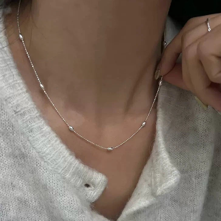 silver necklace