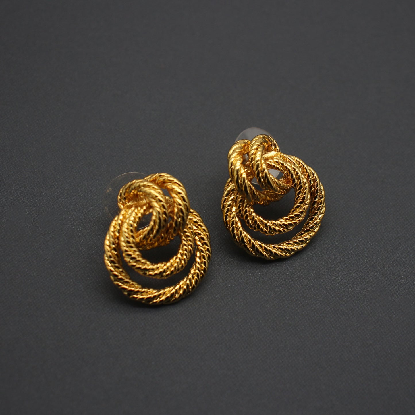 Luxurious 18k Gold-Plated Rope Knot Earrings - Sophisticated Twisted Design, Timeless Accessory for Women, Perfect for Formal Events & Celebrations, Chic Statement Piece for Evening Wear