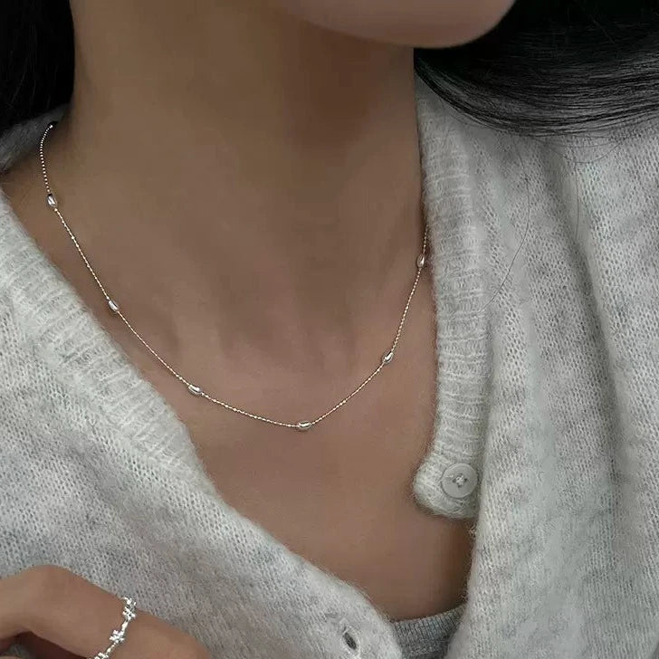 silver necklace