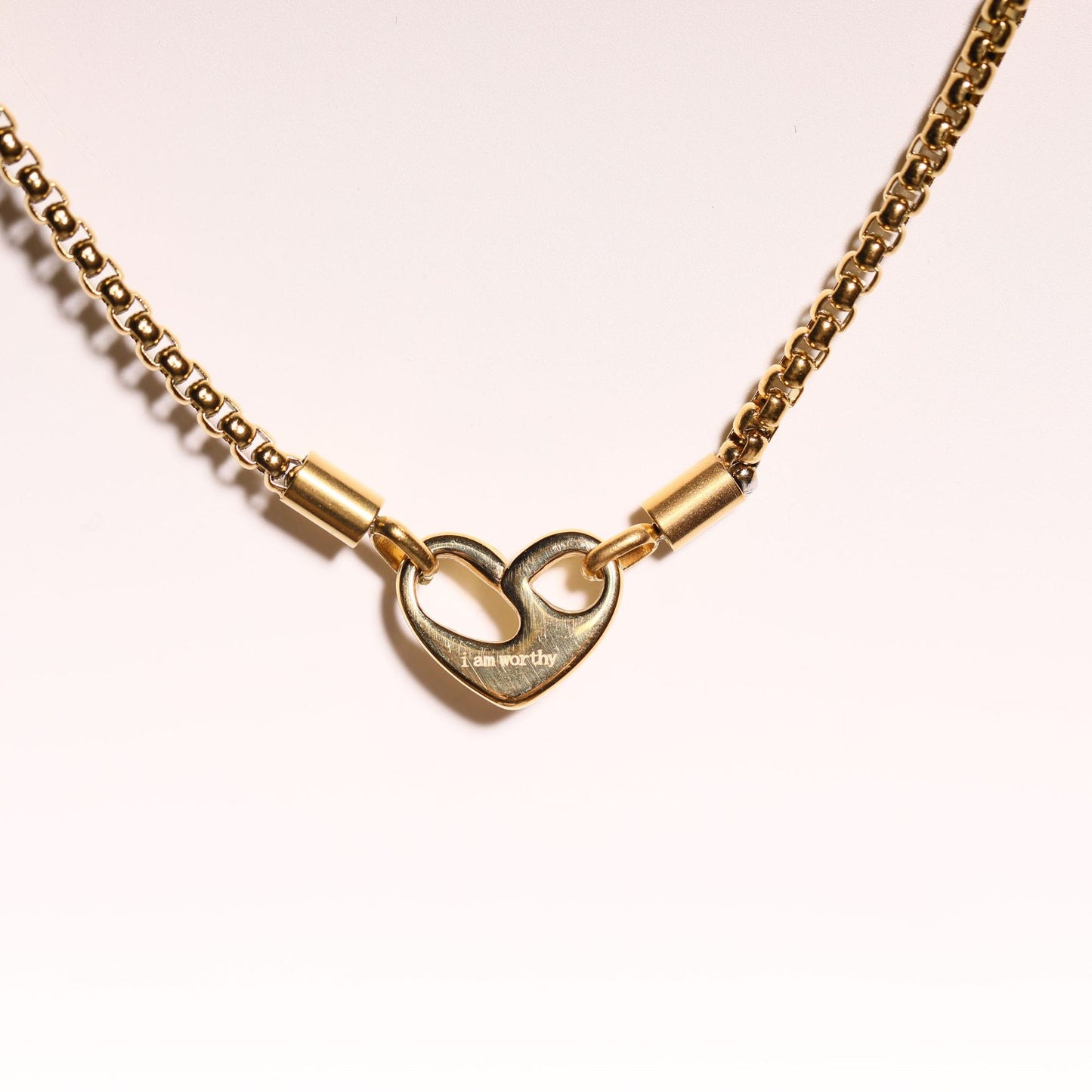 Stainless Steel Mama Heart Necklace,Engraved Heart Pendant,Double-Sided Love Pendant, 18K Gold-Plated, Adjustable 41-50cm Chain