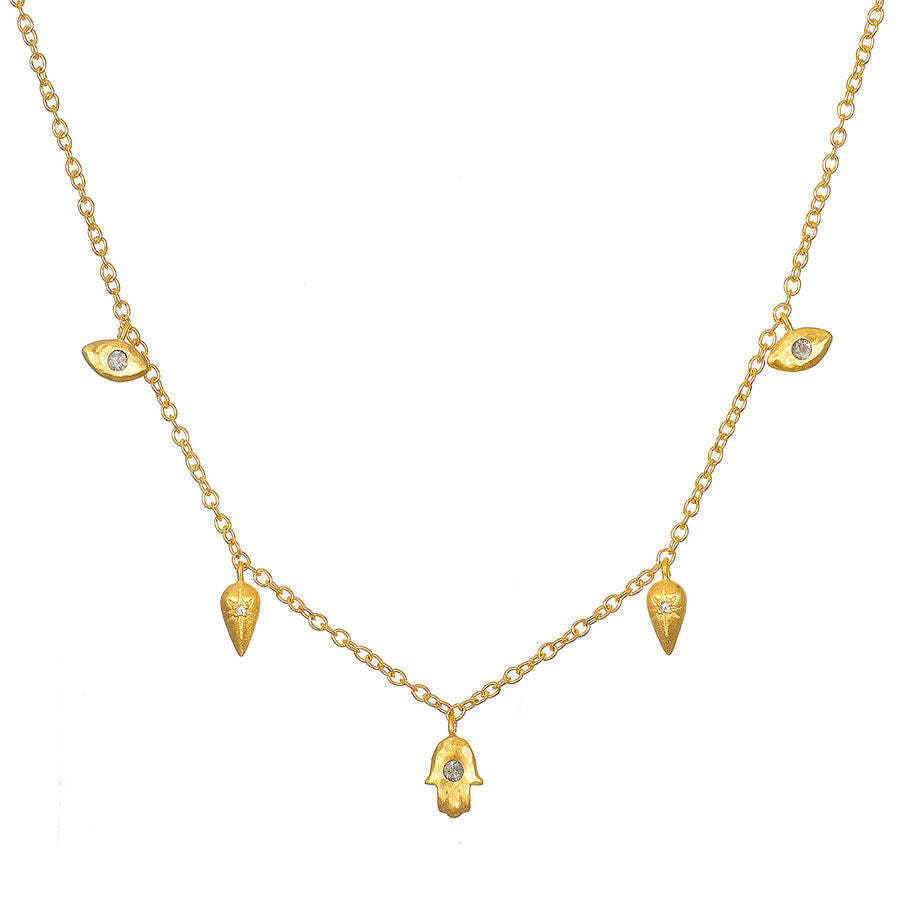 Serpent Design Zirconia Pendant Necklace