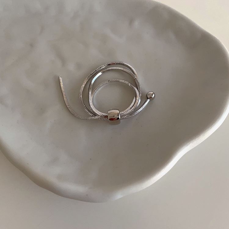 Vintage Multi-layer Chain Metal Open Ring, Women's Fashion Statement, Adjustable Chain Band