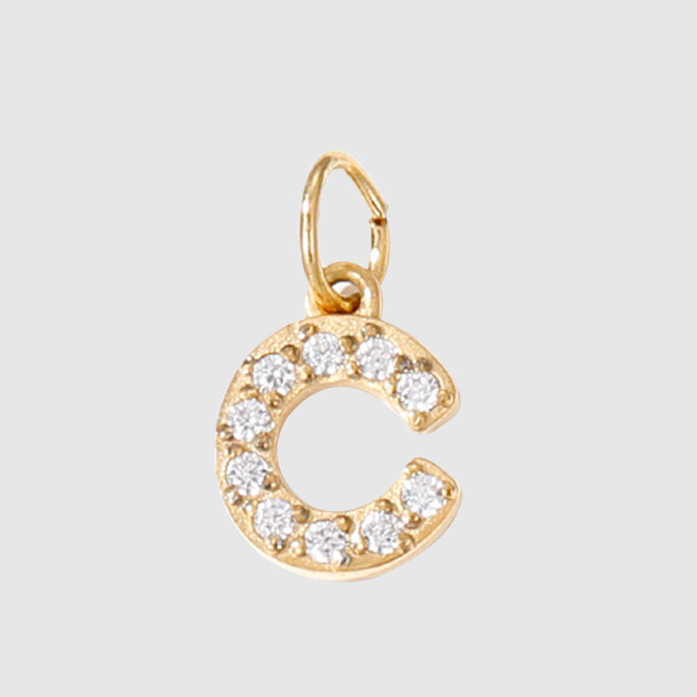 Personalized Zirconia Number and Letter Pendant Necklace