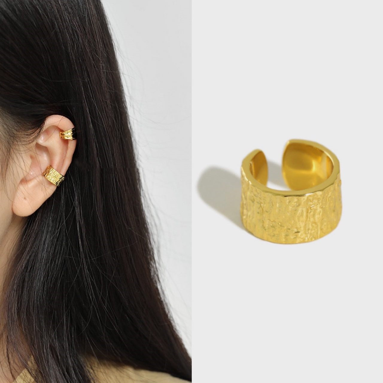 925 Sterling Silver Ear Cuff, Minimalist Cold Style, Elegant No-Piercing Ear Clip