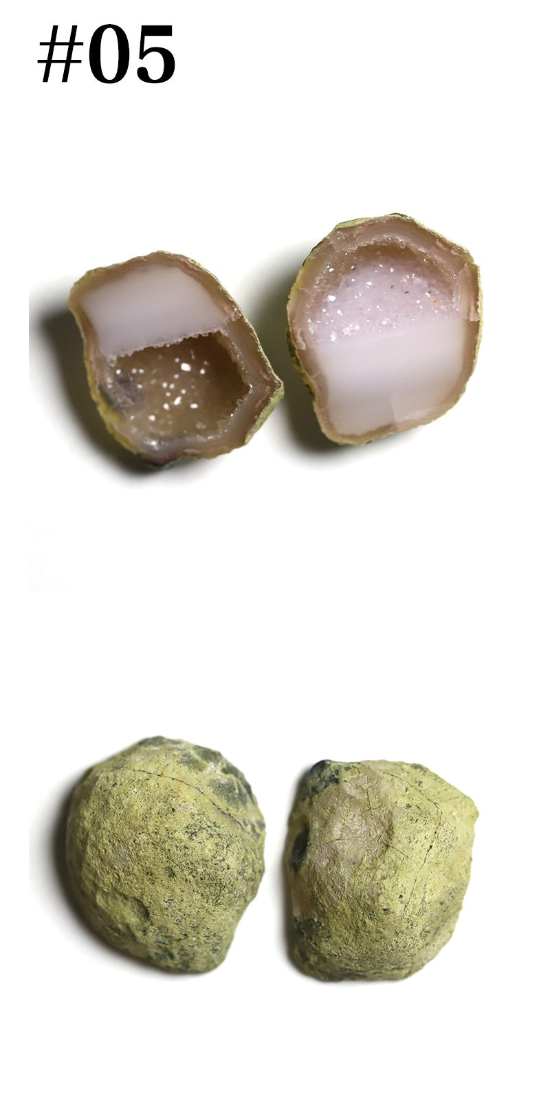 Natural Mexican Mini Agate Crystal Cave Earrings, Raw Mineral DIY Pendant Accessory