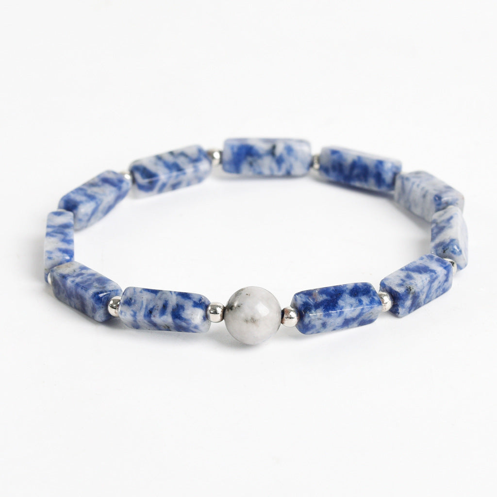 Fashionable Bead Bracelet, Retro Charm, Cubic Beads with Round Accents