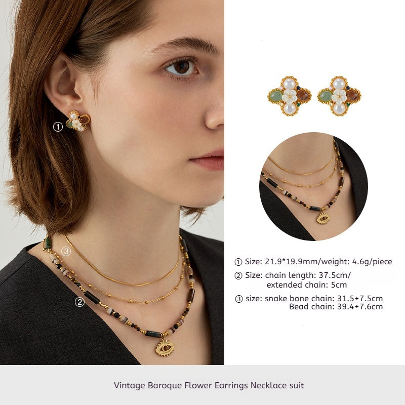 Exclusive Tiger's Eye Bead Necklace, Luxe Layering, Stylish Snake Chain, Graceful Collar