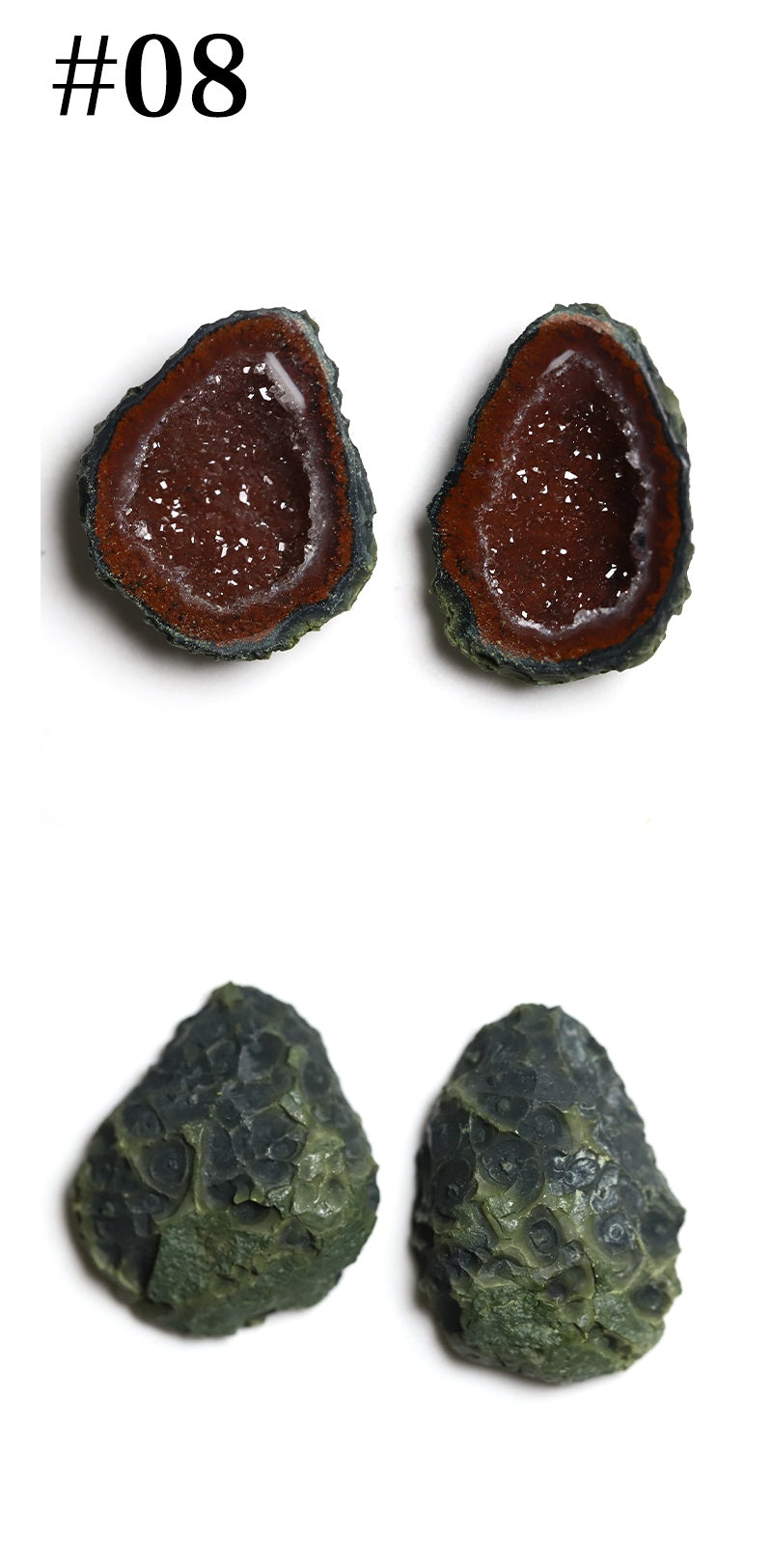 Natural Mexican Mini Agate Crystal Cave Earrings, Raw Mineral DIY Pendant Accessory