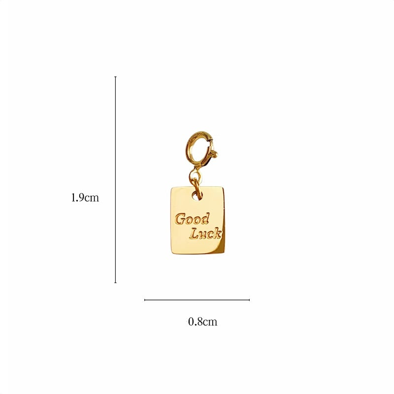 Detachable 14K Gold-Plated Adjustable Pendant with Heart Charm