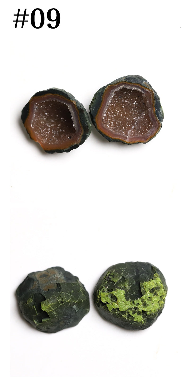 Natural Mexican Mini Agate Crystal Cave Earrings, Raw Mineral DIY Pendant Accessory