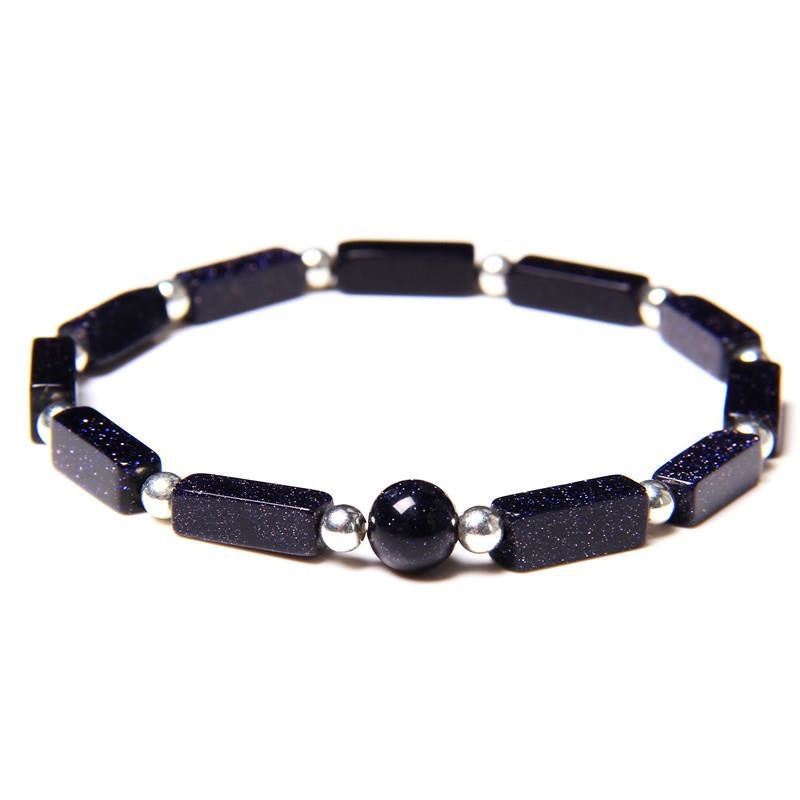 Natural Stone Rectangular Bead Bracelet, Chic and Elegant, Women's Fashionable Charm Bracelet