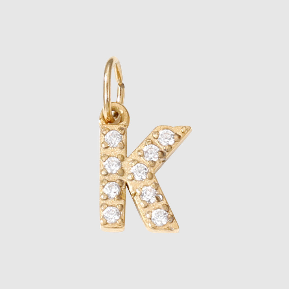 Personalized Zirconia Number and Letter Pendant Necklace