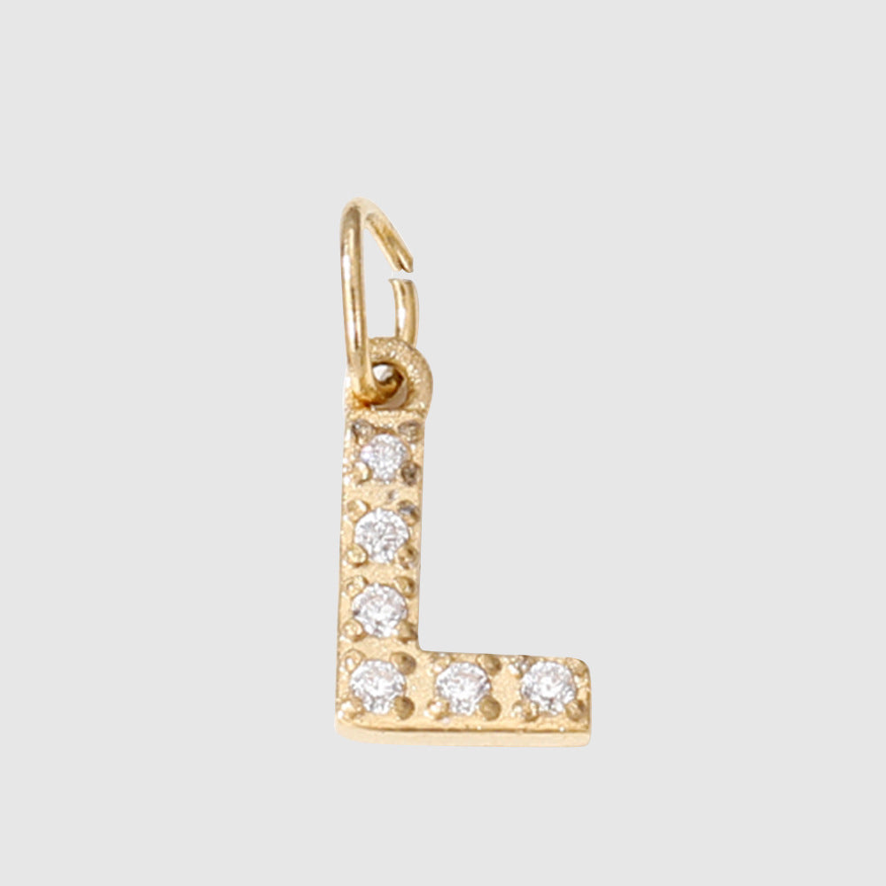 Personalized Zirconia Number and Letter Pendant Necklace