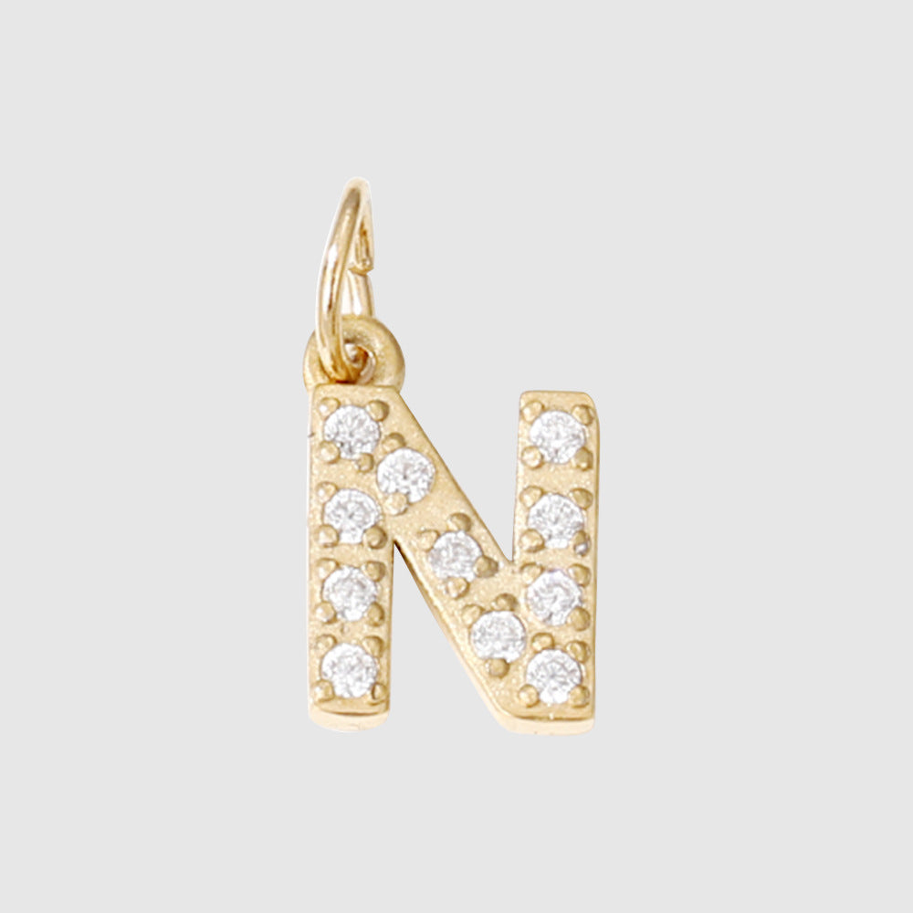 Personalized Zirconia Number and Letter Pendant Necklace