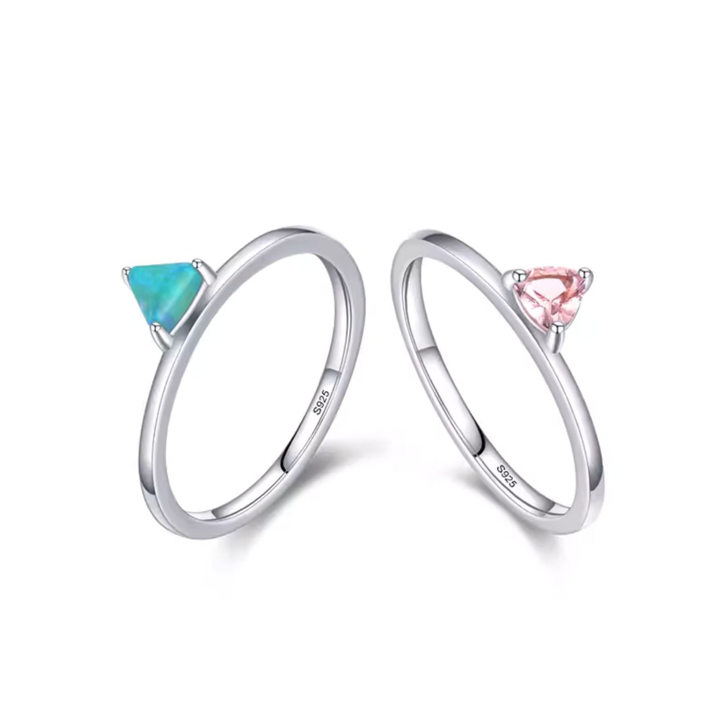 S925 Sterling Silver Ring with Australian Opal and Morganite, A Trendy Minimalist and Luxurious Design for Women