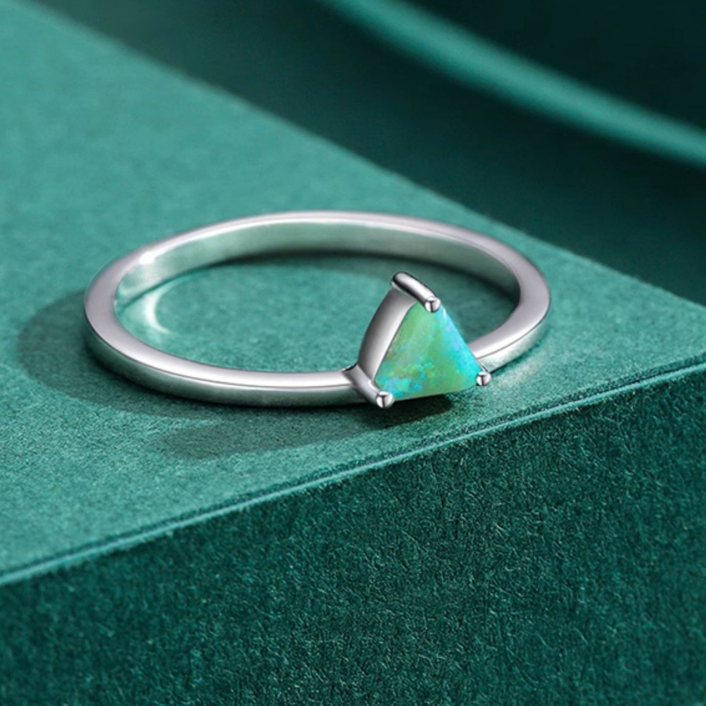 S925 Sterling Silver Ring with Australian Opal and Morganite, A Trendy Minimalist and Luxurious Design for Women