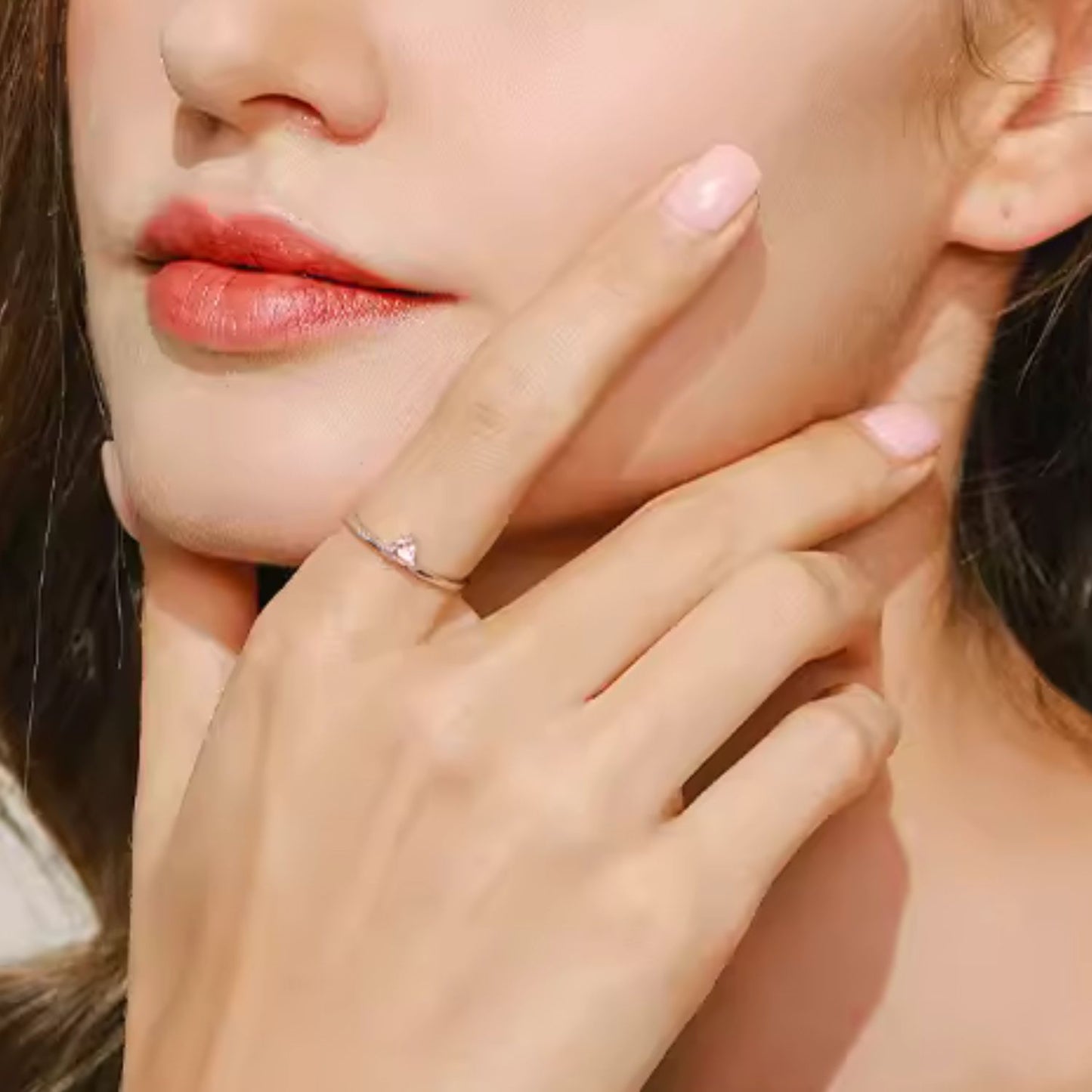 S925 Sterling Silver Ring with Australian Opal and Morganite, A Trendy Minimalist and Luxurious Design for Women