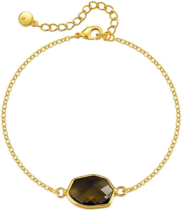 Brass Gold Plated Bracelet with Glass Diamond, Classic Bracelet for Women, 4 colors