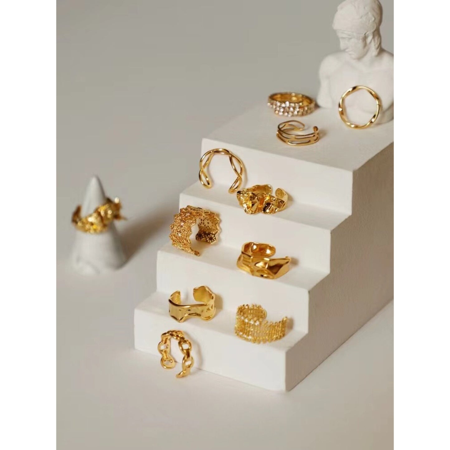 Exclusive Gold-Plated Original Design Ring Collection – Artisan Crafted Elegance