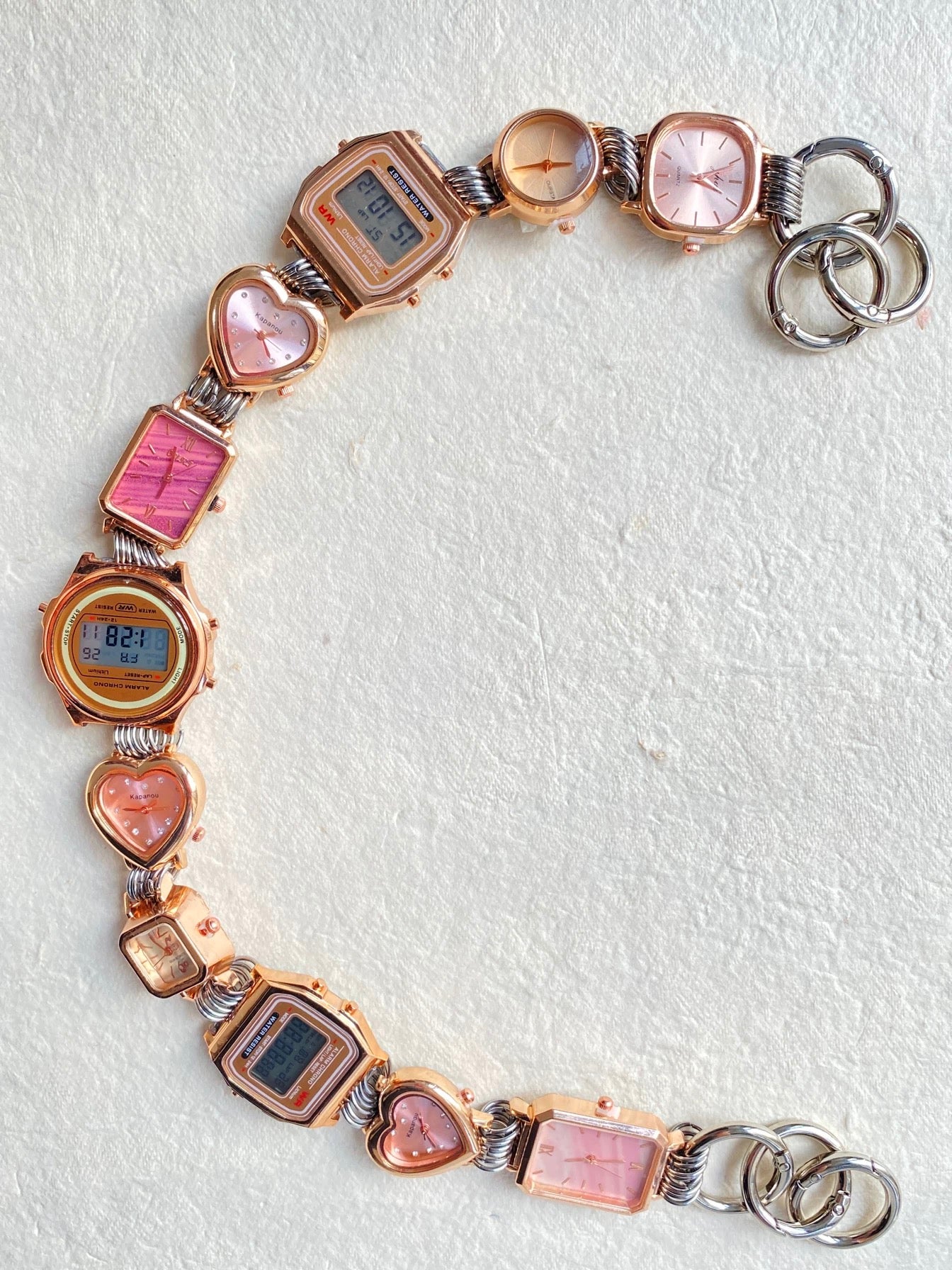 Punk Watch Chain Purse Strap,Vintage Brown Saddle Bag