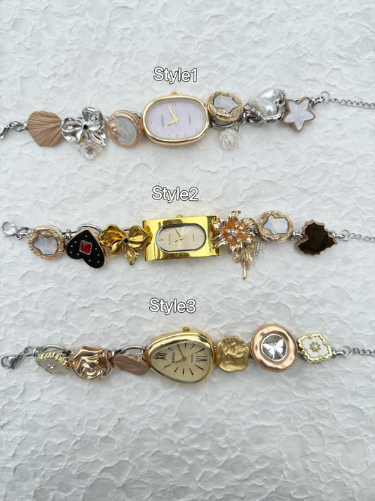 Vintage gold woman wrist watch