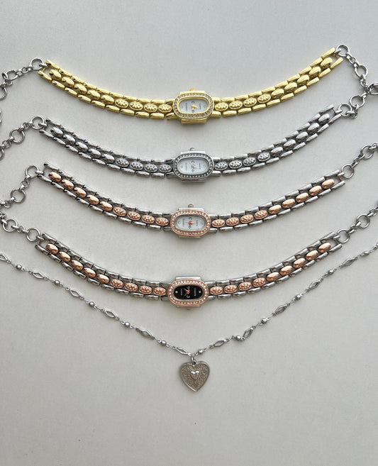 Minimalist Gold Watch Choker Necklace